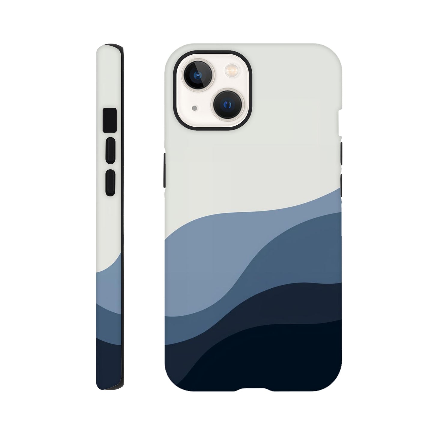 MYSTBIT ART | Blue Layers iPhone Case-MYSTBIT ART