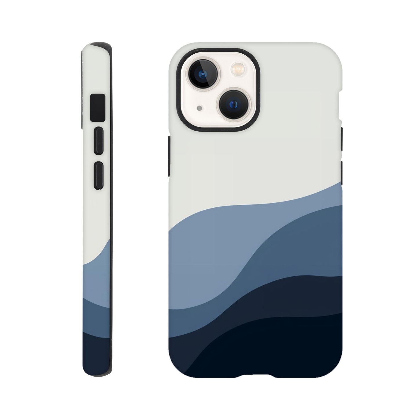 MYSTBIT ART | Blue Layers iPhone Case-MYSTBIT ART