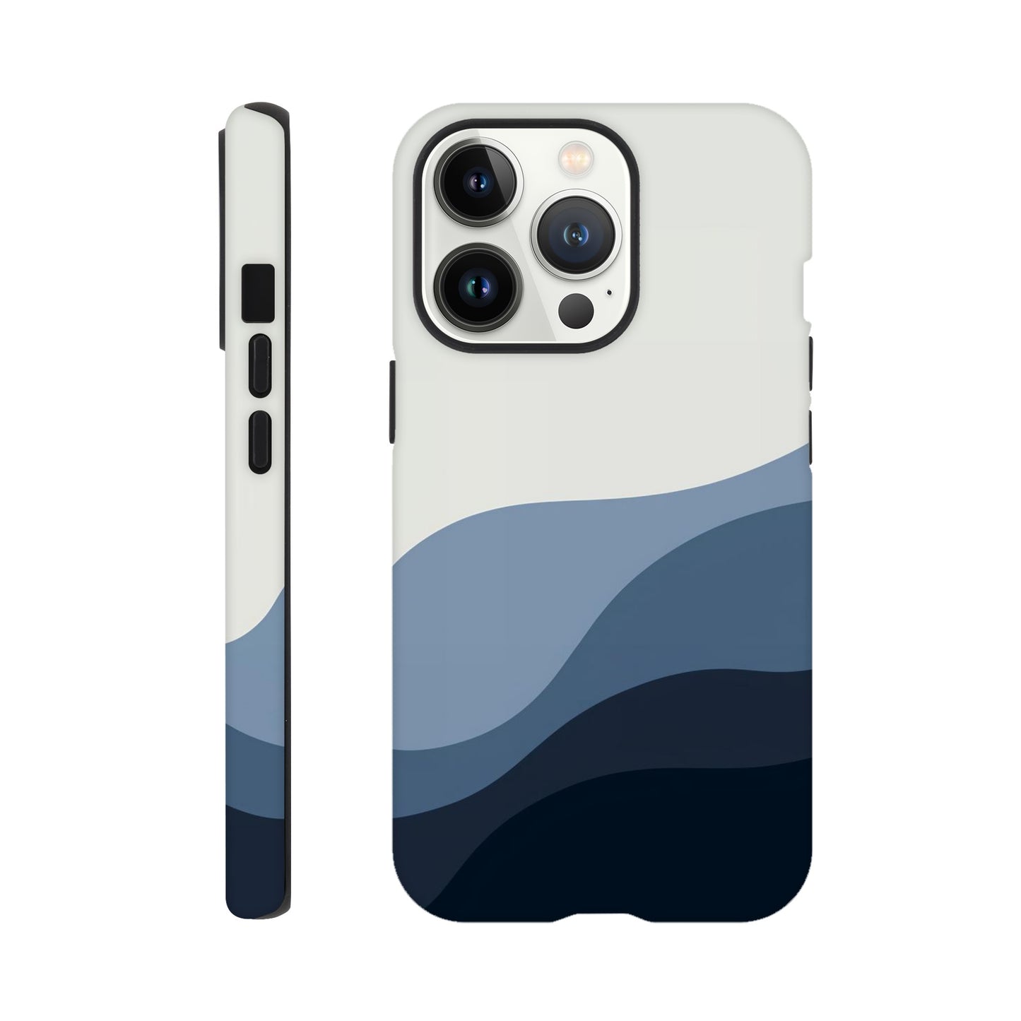 MYSTBIT ART | Blue Layers iPhone Case-MYSTBIT ART