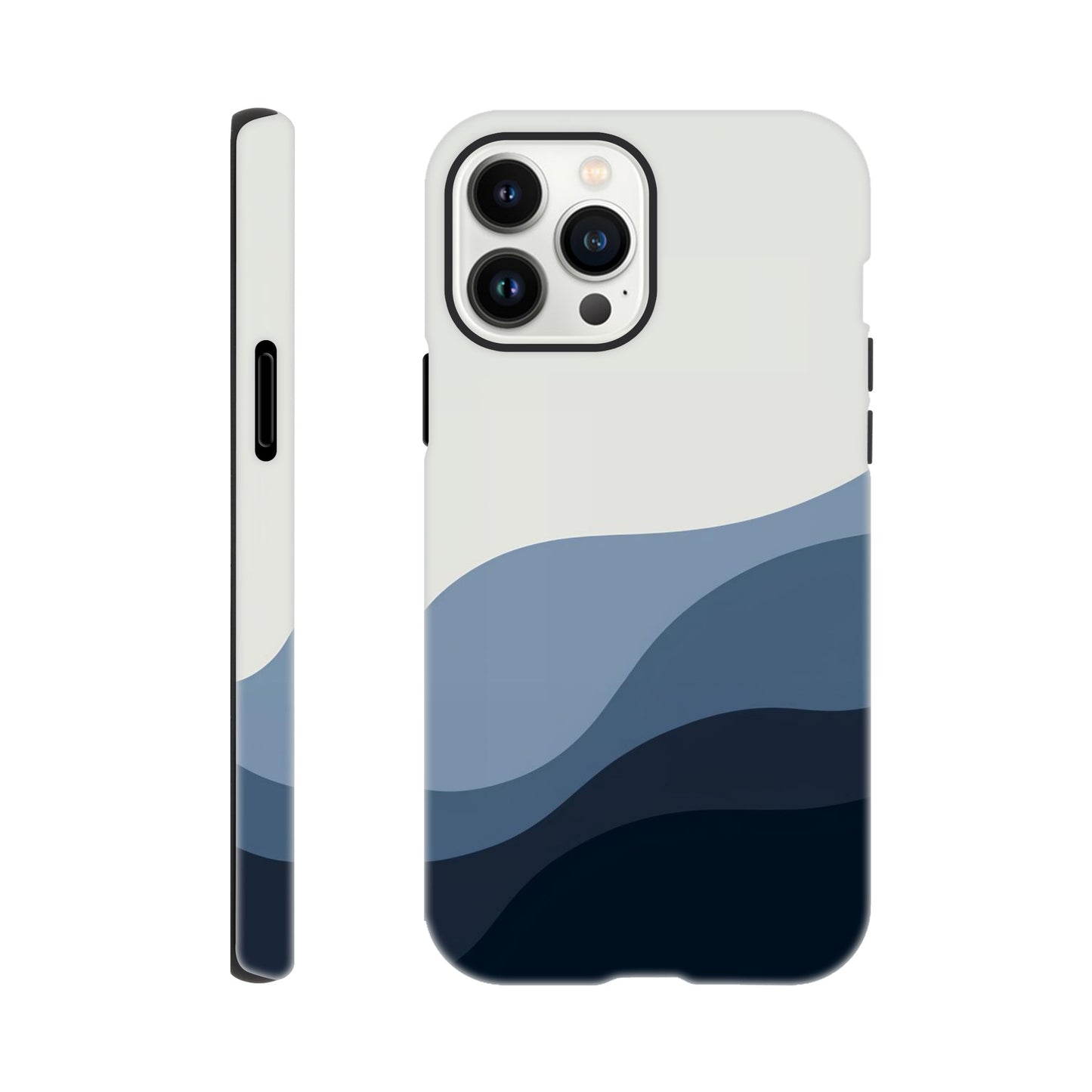 MYSTBIT ART | Blue Layers iPhone Case-MYSTBIT ART