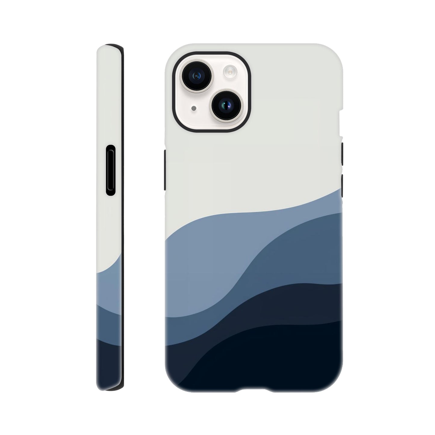 MYSTBIT ART | Blue Layers iPhone Case-MYSTBIT ART