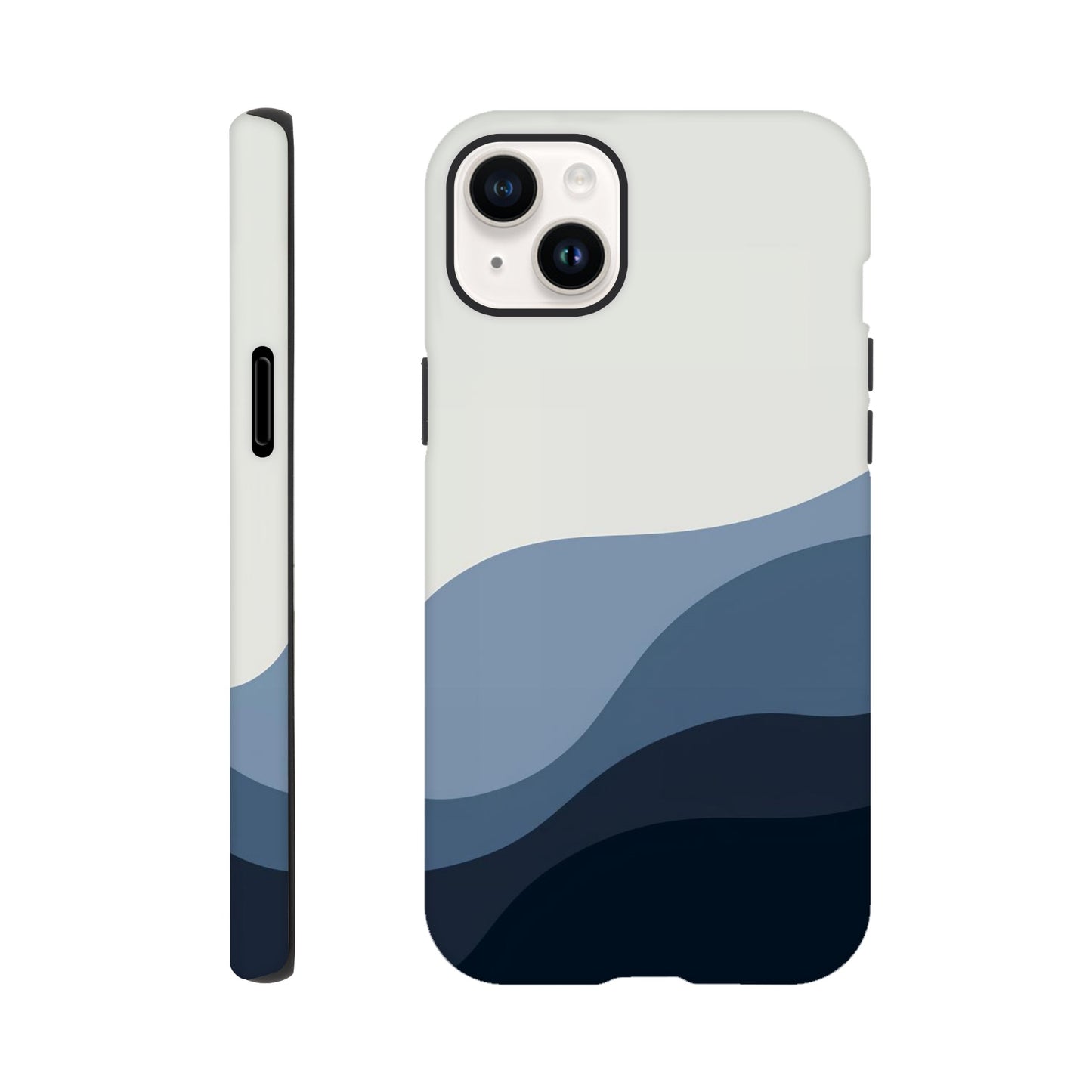 MYSTBIT ART | Blue Layers iPhone Case-MYSTBIT ART