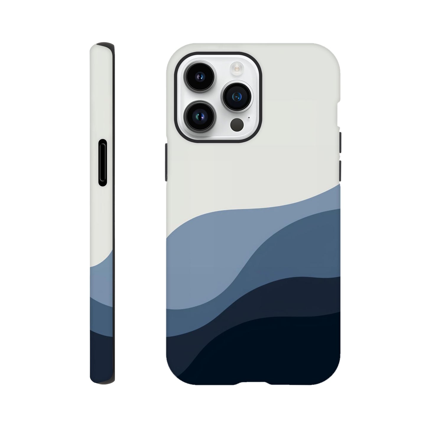 MYSTBIT ART | Blue Layers iPhone Case-MYSTBIT ART