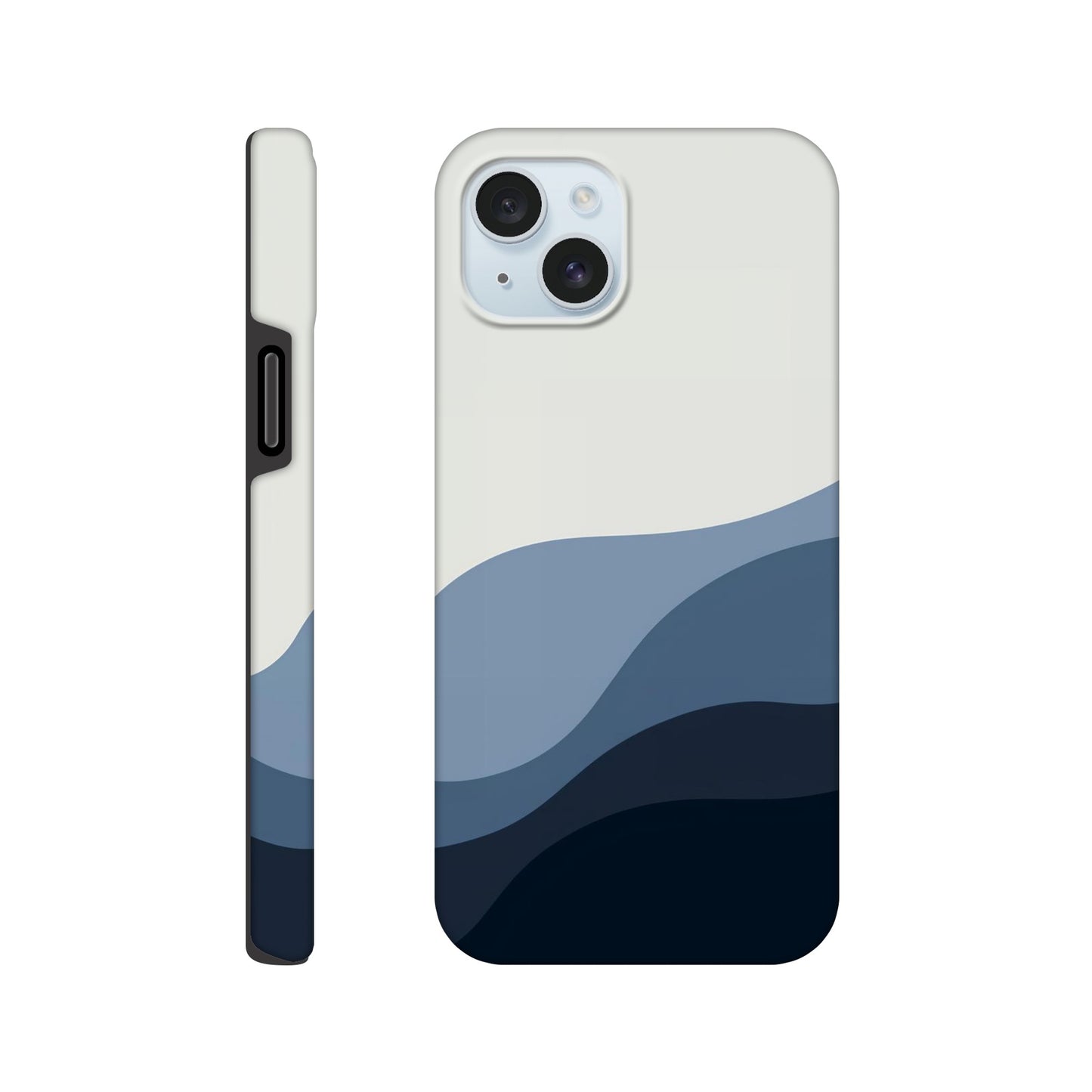 MYSTBIT ART | Blue Layers iPhone Case-MYSTBIT ART