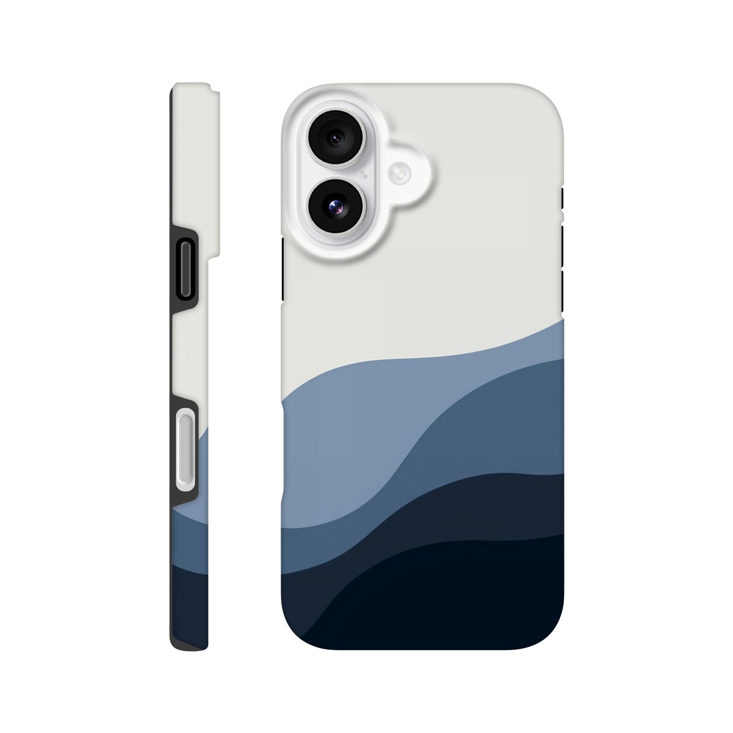 MYSTBIT ART | Blue Layers iPhone Case-MYSTBIT ART