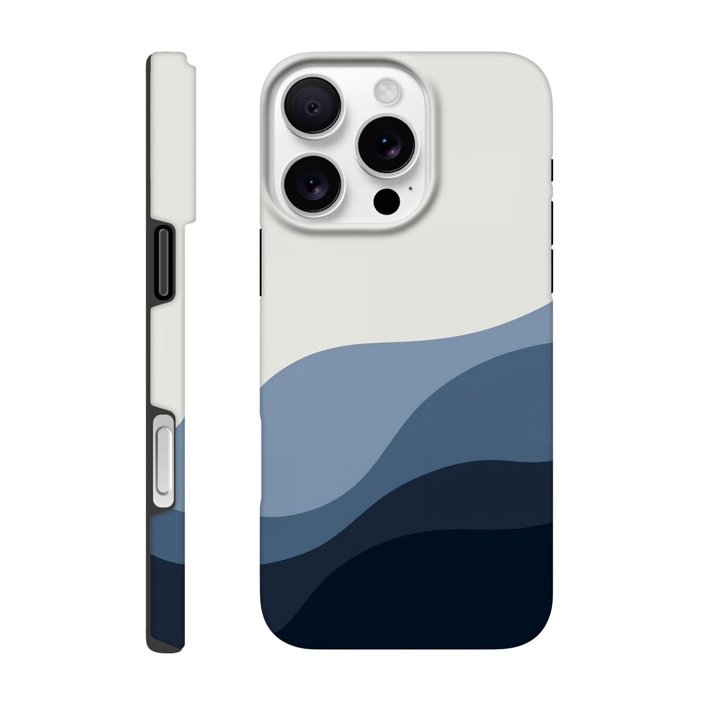 MYSTBIT ART | Blue Layers iPhone Case-MYSTBIT ART
