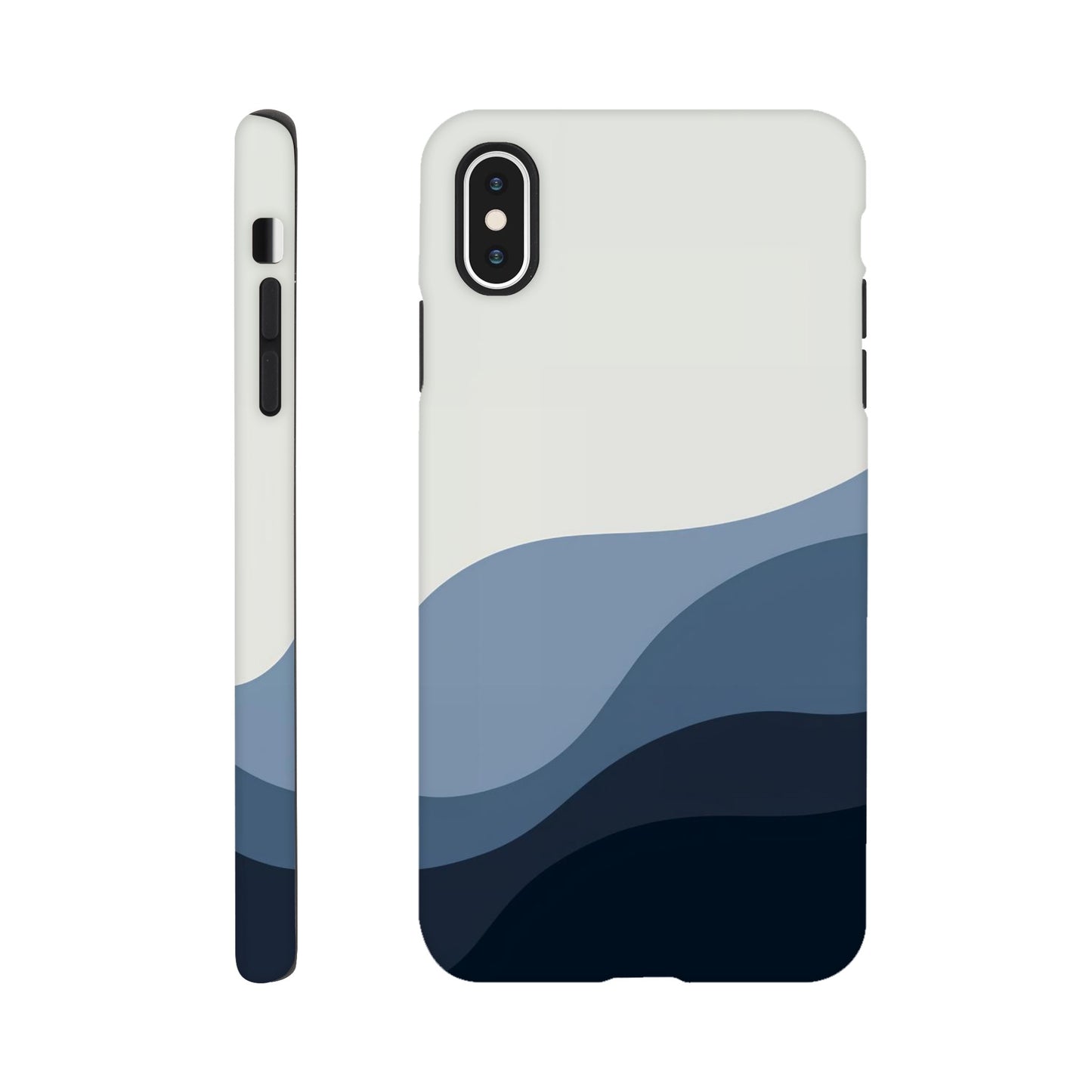 MYSTBIT ART | Blue Layers iPhone Case-MYSTBIT ART