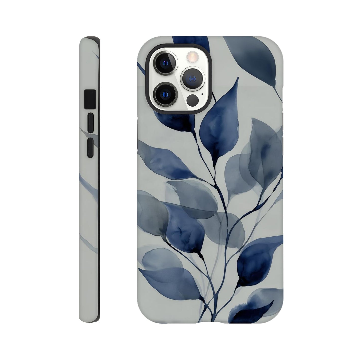 MYSTBIT ART | Blue Leaves No2 iPhone Case-MYSTBIT ART