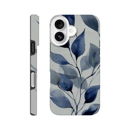 MYSTBIT ART | Blue Leaves No2 iPhone Case-MYSTBIT ART