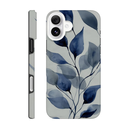 MYSTBIT ART | Blue Leaves No2 iPhone Case-MYSTBIT ART