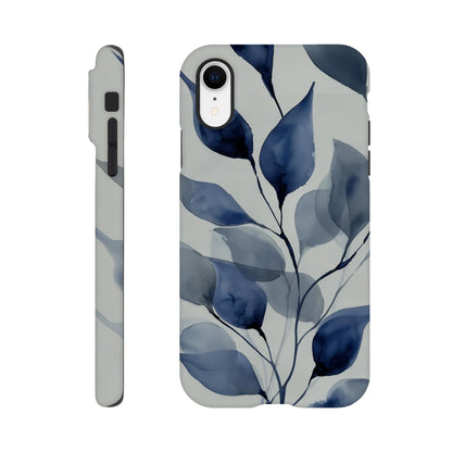 MYSTBIT ART | Blue Leaves No2 iPhone Case-MYSTBIT ART