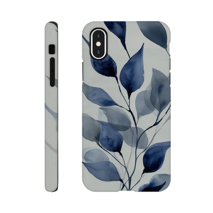 MYSTBIT ART | Blue Leaves No2 iPhone Case-MYSTBIT ART
