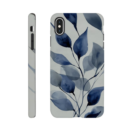 MYSTBIT ART | Blue Leaves No2 iPhone Case-MYSTBIT ART