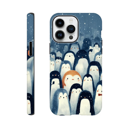 MYSTBIT ART | Chilling Penguin Club iPhone Case-MYSTBIT ART
