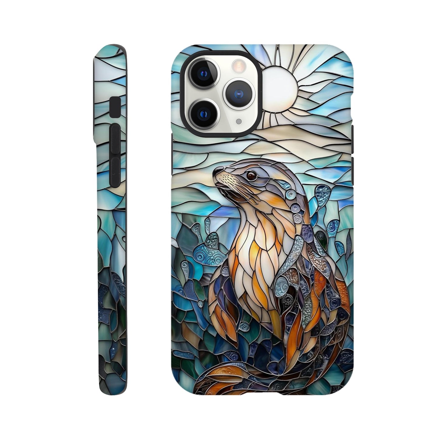MYSTBIT ART | Seal Glass Mosaic iPhone Case-MYSTBIT ART