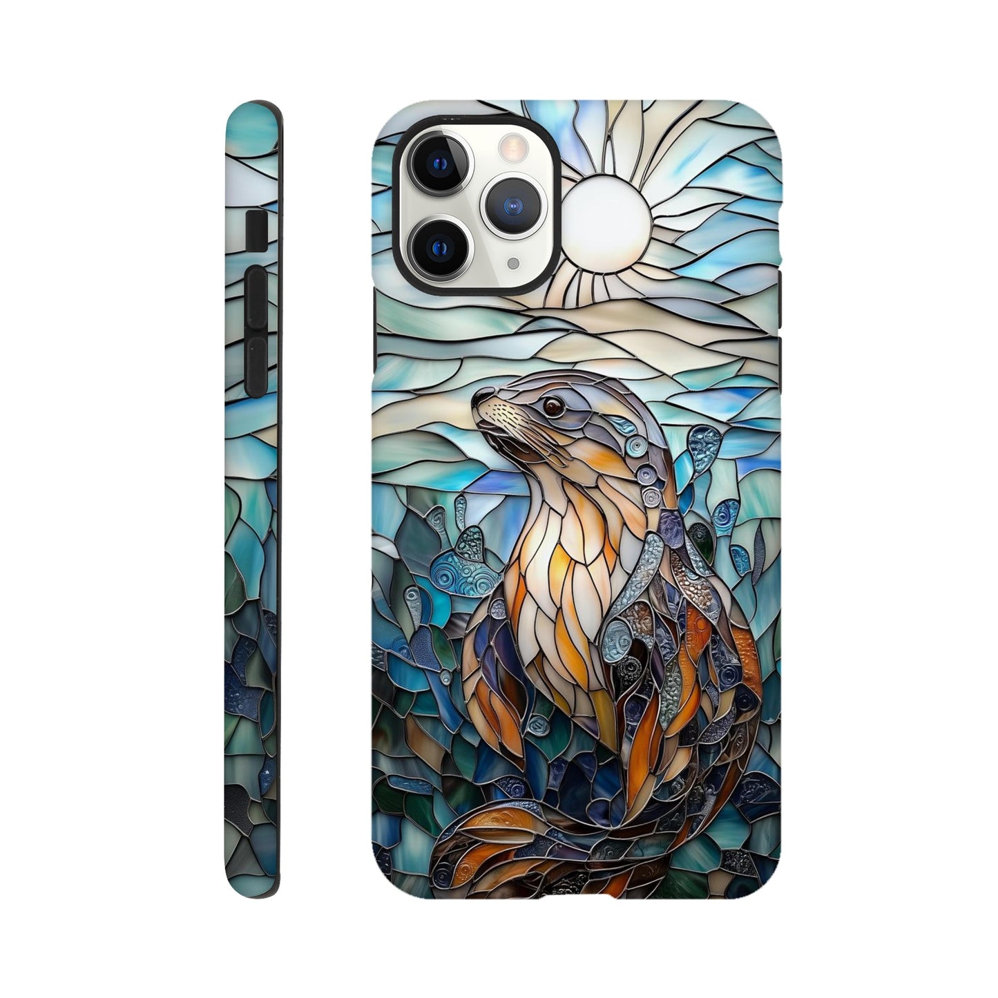 MYSTBIT ART | Seal Glass Mosaic iPhone Case-MYSTBIT ART
