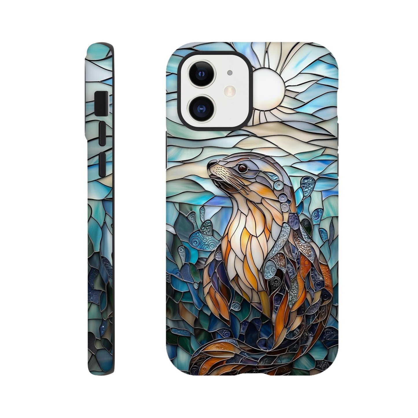 MYSTBIT ART | Seal Glass Mosaic iPhone Case-MYSTBIT ART