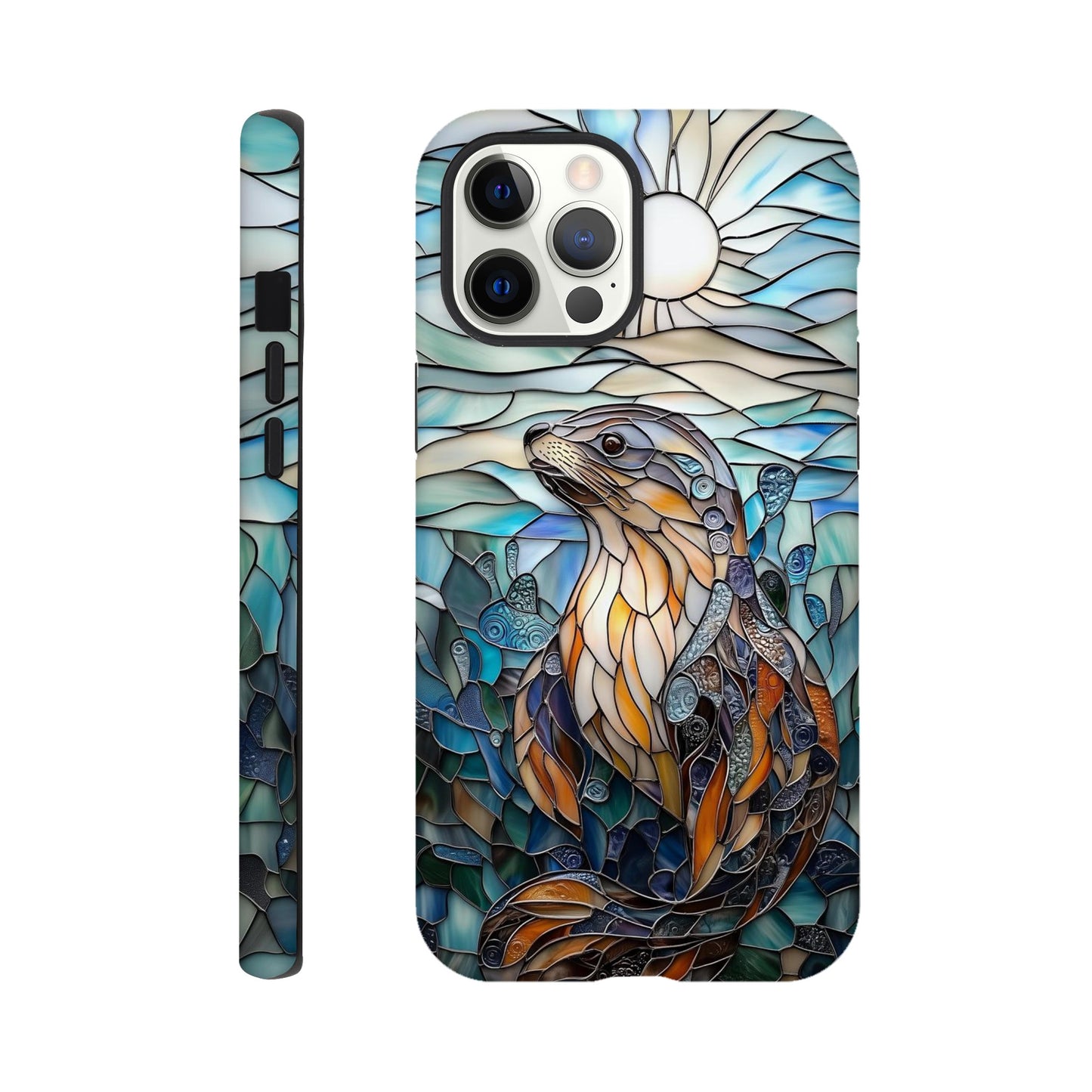 MYSTBIT ART | Seal Glass Mosaic iPhone Case-MYSTBIT ART