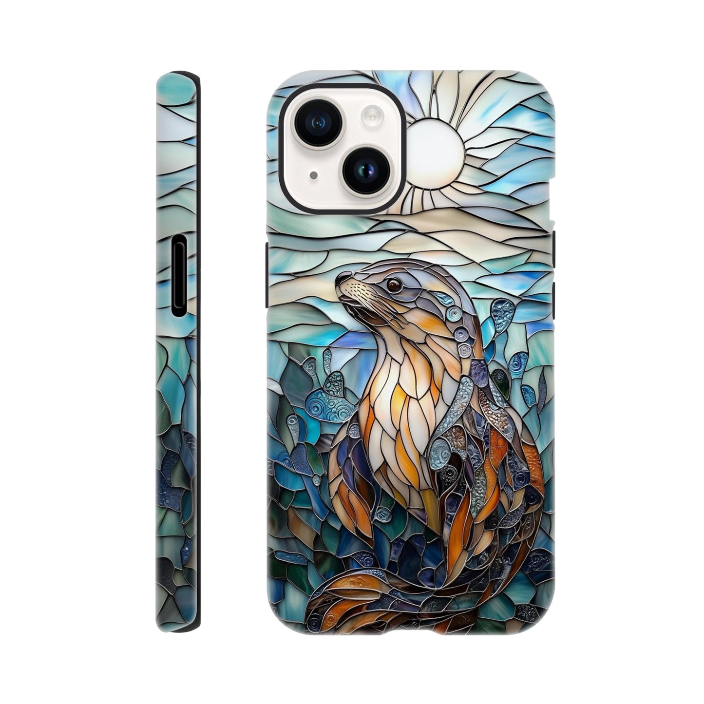 MYSTBIT ART | Seal Glass Mosaic iPhone Case-MYSTBIT ART