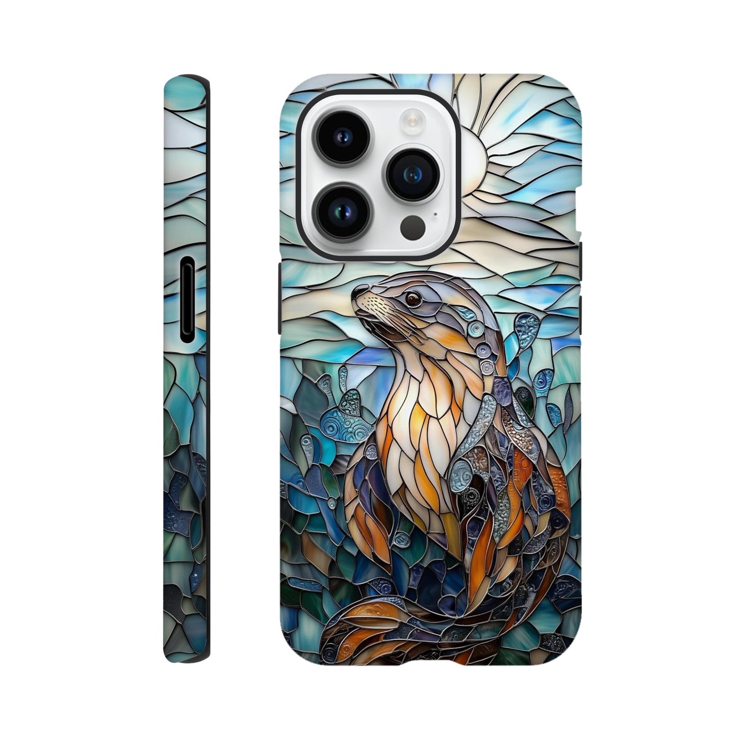 MYSTBIT ART | Seal Glass Mosaic iPhone Case-MYSTBIT ART