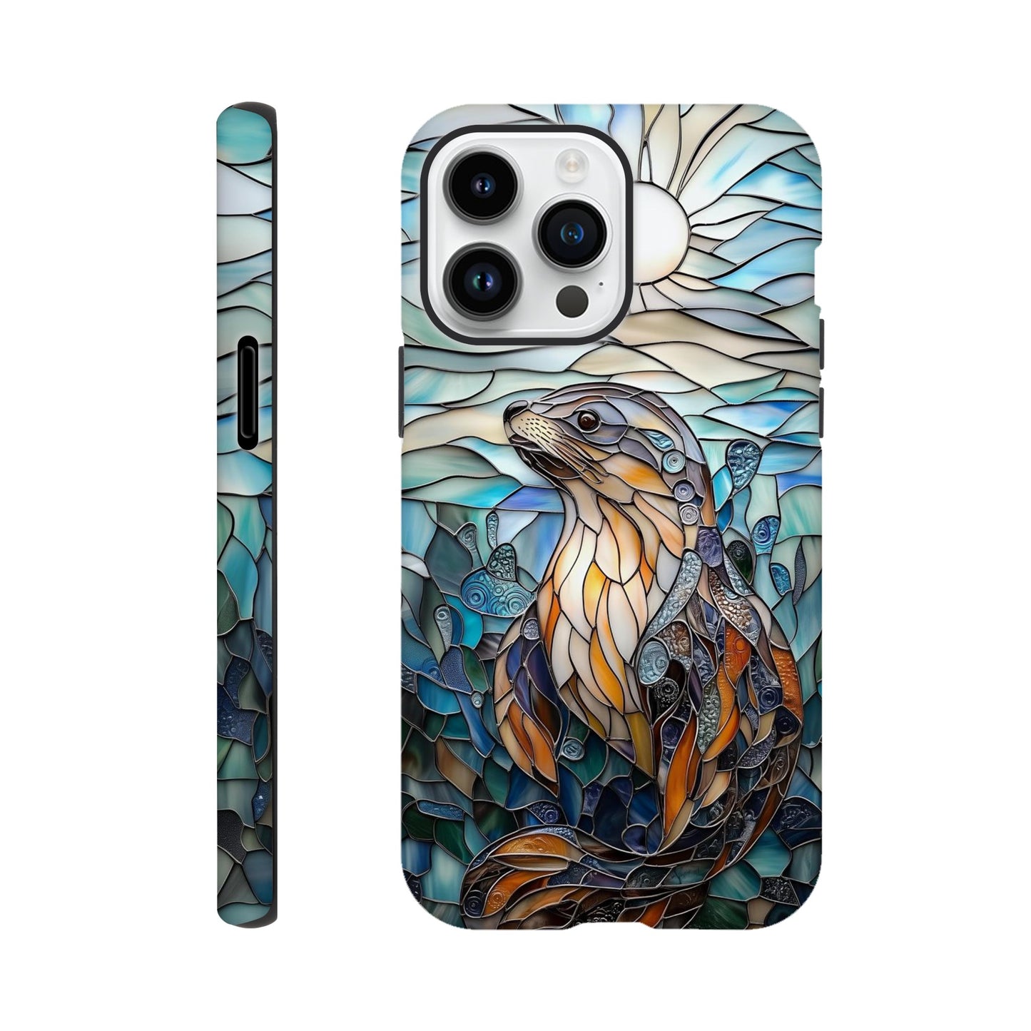 MYSTBIT ART | Seal Glass Mosaic iPhone Case-MYSTBIT ART