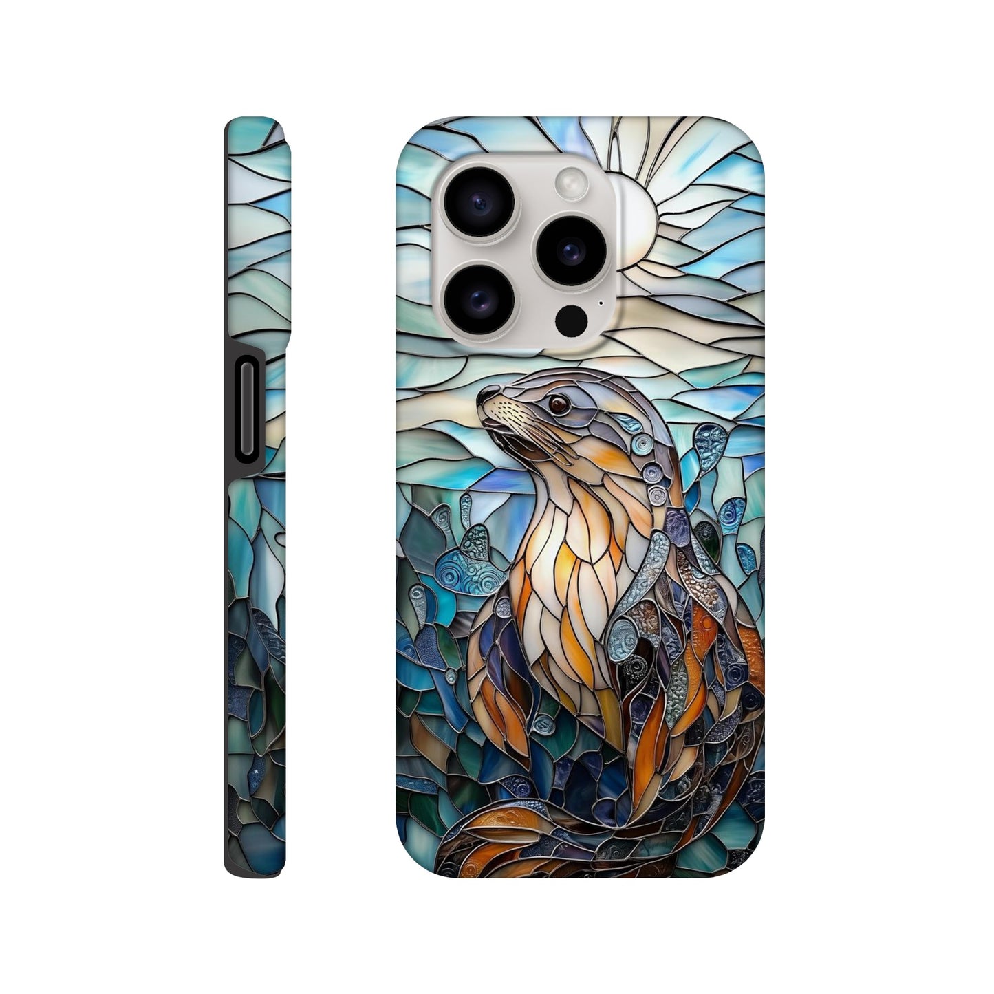 MYSTBIT ART | Seal Glass Mosaic iPhone Case-MYSTBIT ART