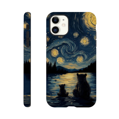 MYSTBIT ART | Starry Bear Night iPhone Case-MYSTBIT ART