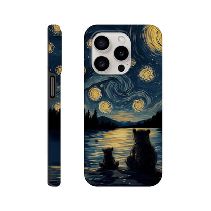 MYSTBIT ART | Starry Bear Night iPhone Case-MYSTBIT ART