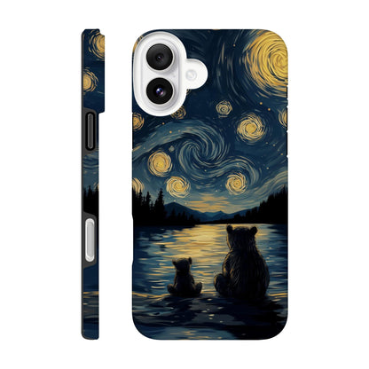 MYSTBIT ART | Starry Bear Night iPhone Case-MYSTBIT ART