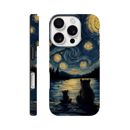 MYSTBIT ART | Starry Bear Night iPhone Case-MYSTBIT ART