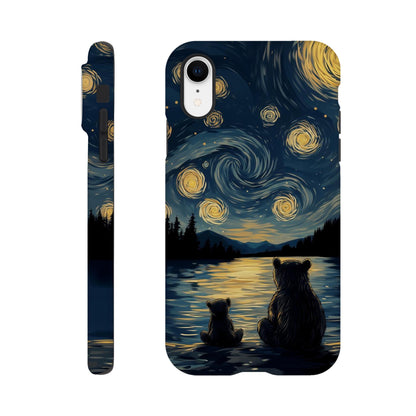 MYSTBIT ART | Starry Bear Night iPhone Case-MYSTBIT ART