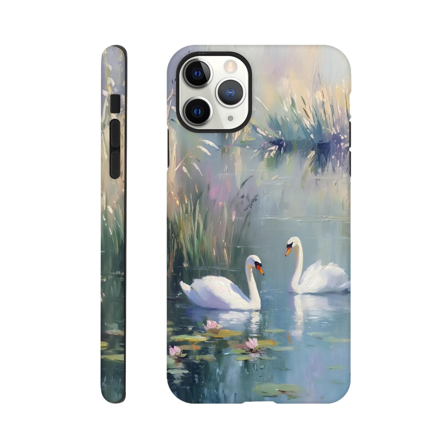MYSTBIT ART | Swan Serenade iPhone Case-MYSTBIT ART