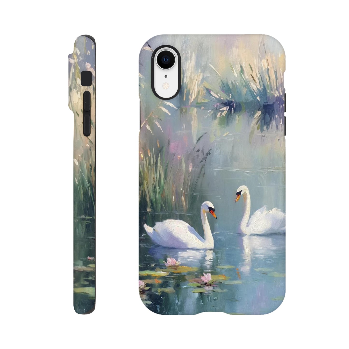 MYSTBIT ART | Swan Serenade iPhone Case-MYSTBIT ART