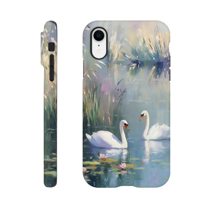 MYSTBIT ART | Swan Serenade iPhone Case-MYSTBIT ART