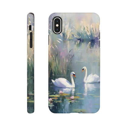 MYSTBIT ART | Swan Serenade iPhone Case-MYSTBIT ART